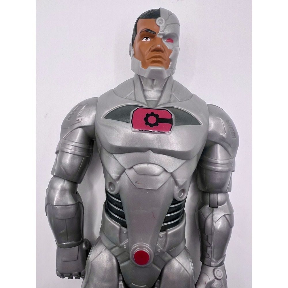 DC Comics Cyborg Action Figure 12 Inch Silver Excellent Articulated Spin Master